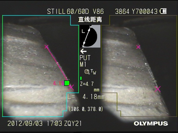 分段测量 L2=4.18mm 分段测量 L2=4.18mm