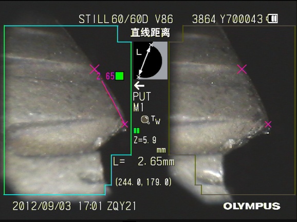 分段测量 L4=2.65mm 分段测量 L4=2.65mm